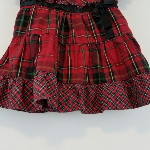 American Living by Ralph Lauren Holiday Formal Red Plaid Dress Baby 6 Months - Picture 3 of 4